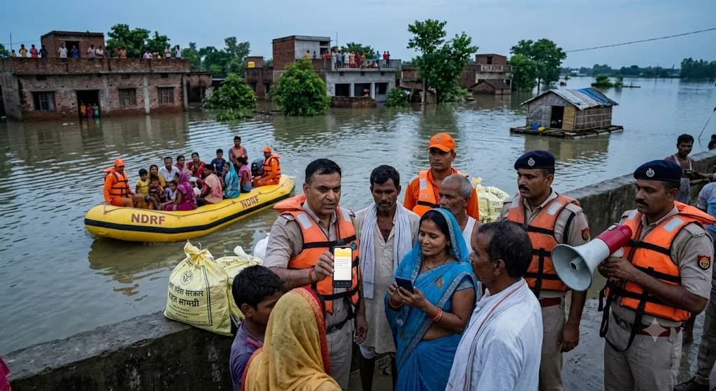 योगी सरकार फैजुल्लागंज में लगातार चला रही बाढ़ राहत कार्य, प्रभारी मंत्री ने किया निरीक्षण