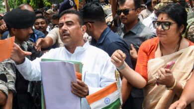 Photo of No liquor shops within 1 km of temples, education institutes; ‘maach-bhaat’ in 400 canteens for ₹5, says Suvendu