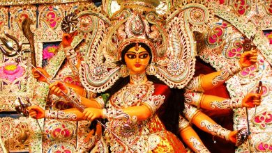 Photo of भक्तों ने माता के आठवें स्वरूप महागौरी की आराधना कर कराया कन्या भोज