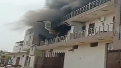 Photo of  मूर्तियां बनाने की फैक्ट्री में लगी भीषण आग, लाखों का माल जलकर राख