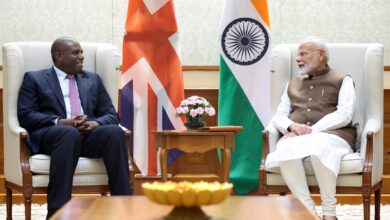 Photo of ब्रिटेन के विदेशमंत्री लैमी ने नई दिल्ली में प्रधानमंत्री मोदी से मुलाकात की, प्रौद्योगिकी सुरक्षा पहल के आयामों पर चर्चा