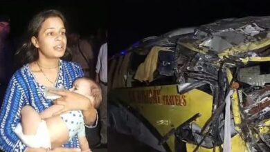 Photo of इटावा में आगरा-लखनऊ एक्सप्रेसवे पर बड़ा हादसा, स्लीपर बस और कार की भीषण टक्कर; छह की मौत