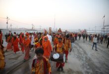 Photo of श्री पंचदशनाम आवाहन अखाड़े का महाकुम्भ नगर में हुआ भव्य प्रवेश