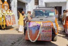 Photo of राम मंदिर के मुख्य पुजारी आचार्य सत्येंद्र दास की अंतिम यात्रा, सरयू तट पर संत समाज देगा जल समाधि