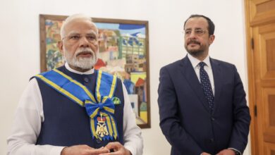 Photo of प्रधानमंत्री मोदी को साइप्रस का सर्वोच्च नागरिक सम्मान