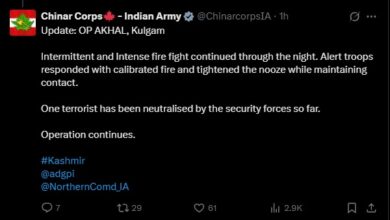 Photo of कुलगाम मुठभेड़ में आतंकी मारा गया, अन्य की तलाश जारी