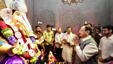 Photo of पुणे : भाजपा अध्यक्ष जेपी नड्डा ने गणेशोत्सव में हिस्सा लिया, देश की प्रगति के लिए की प्रार्थना