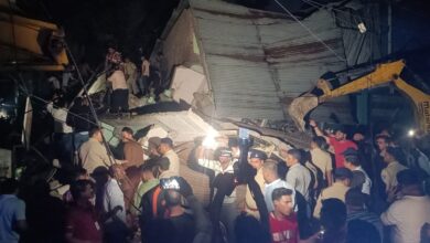 Photo of इंदौर में पांच मंजिला मकान धंसा, मलबे में दबे दो लोगों की मौत, 12 को बचाया गया