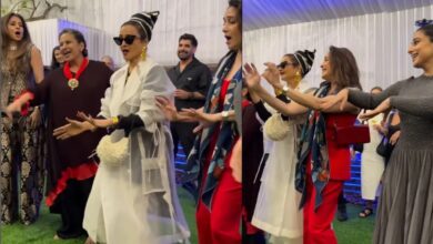 Photo of शबाना आजमी के बर्थडे पर रेखा संग डांस फ्लोर पर उतरीं माधुरी-उर्मिला, साथ में विद्या बालन ने भी लगाए ठुमके