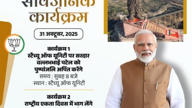 Photo of प्रधानमंत्री मोदी आज कुछ देरबाद गुजरात में सरदार वल्लभभाई पटेल की प्रतिमा पर पुष्पांजलि अर्पित करेंगे