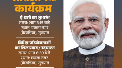 Photo of प्रधानमंत्री मोदी आज और कल गुजरात में, सबसे पहले पहुंचेंगे केवड़िया