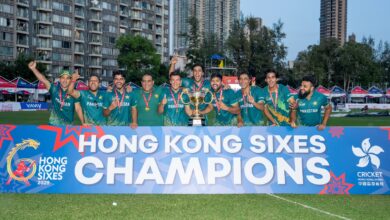 Photo of पाकिस्तान ने कुवैत की टीम को 43 रनों से हराकर हांगकांग सिक्सेस का खिताब जीता