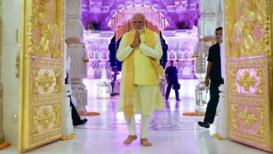 Photo of प्रधानमंत्री मोदी ने अयोध्या धाम में ध्वजारोहण से पहले किया रोड शो