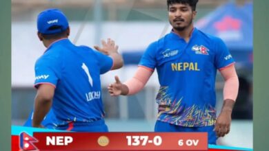 Photo of नेपाल का धमाका, हॉन्ग-कॉन्ग सिक्सेस में भारत को 92 रन से हराया