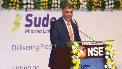 Photo of सुदीप फार्मा का शेयर निर्गम मूल्य से करीब 24 फीसदी की बढ़त के साथ सूचीबद्ध