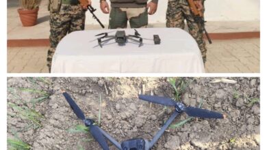 Photo of भारत-पाक सीमा क्षेत्र के अलग-अलग स्थानों से बीएसएफ ने पकड़ी ड्रोन, हेरोइन व गोला-बारूद की बड़ी खेप