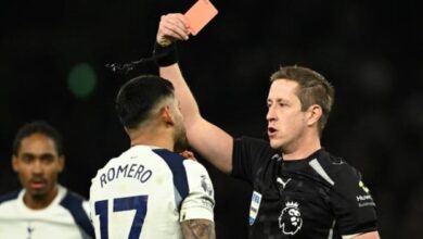 Photo of लिवरपूल के खिलाफ रेड कार्ड के बाद टॉटेनहम कप्तान रोमेरो पर लग सकता है लंबा प्रतिबंध