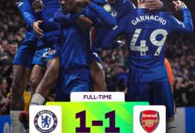 Photo of प्रीमियर लीग : आर्सेनल-चेल्सी ड्रॉ, मैनचेस्टर यूनाइटेड की शानदार वापसी और लिवरपूल की जीत