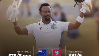 Photo of कावेम हॉज की शतकीय जुझारू पारी से वेस्टइंडीज ने संभाला मोर्चा