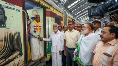 Photo of निःशुल्क तीर्थयात्रा योजना के तहत चेन्नई से 602 श्रद्धालु रामेश्वरम-काशी तीर्थयात्रा के लिए रवाना