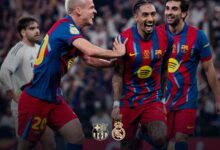 Photo of राफिन्हा के दो गोल से बार्सिलोना ने स्पेनिश सुपर कप फाइनल में रियल मैड्रिड को 3-2 से हराया