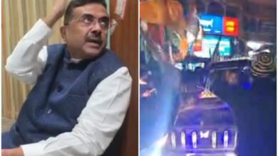 Photo of पश्चिम बंगाल के चंद्रकोणा में शुभेंदु अधिकारी के काफिले पर हमला, थाने में धरने पर बैठे नेता प्रतिपक्ष