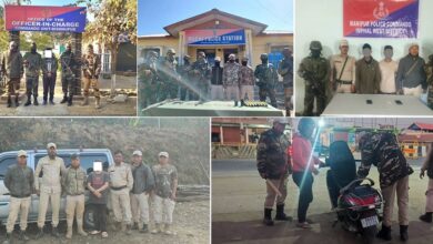 Photo of मणिपुरः तीन उग्रवादी गिरफ्तार, गोला-बारूद बरामद