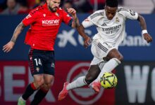 Photo of विनीसियस जूनियर का गोल, लेकिन रियल मैड्रिड को ओसासुना से अप्रत्याशित हार