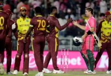 Photo of मोती की तीन विकेटों की बदौलत वेस्टइंडीज़ ने दक्षिण अफ्रीका को तीसरे टी20 में 6 रन से हराया