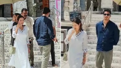 Photo of जैन मंदिर में दिखे मलाइका अरोड़ा और हर्ष मेहता