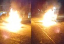 Photo of Hardoi : बस और कार की भीषण टक्कर के बाद भड़की आग, कार जलकर हुई खाक, कई लोग घायल