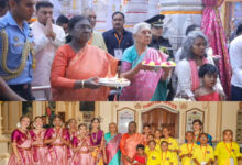 Photo of राष्ट्रपति द्रौपदी मुर्मु ने इस्कॉन और प्रेम मंदिर में की पूजा-अर्चना