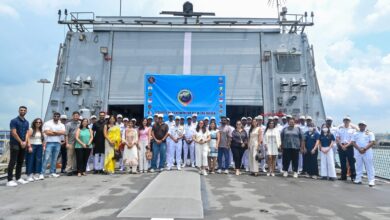 Photo of भारतीय महासागर पोत सिंगापुर के चांगी नौसैनिक अड्डे पर पहुंचा