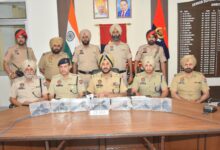 Photo of सरहद पार के हथियार तस्करी मॉड्यूल से जुड़े चार गुर्गे गिरफ्तार, सात पिस्तौलें बरामद