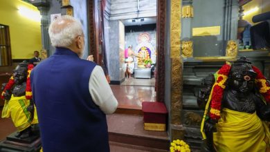 Photo of प्रधानमंत्री मोदी ने विक्टोरिया में श्री गणेश मंदिर के किए दर्शन