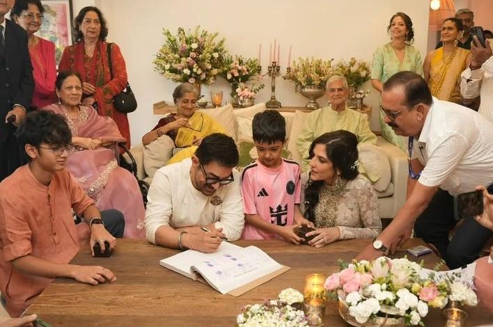 Photo of शादी के बंधन में बंधे आमिर खान और गौरी स्प्रैट